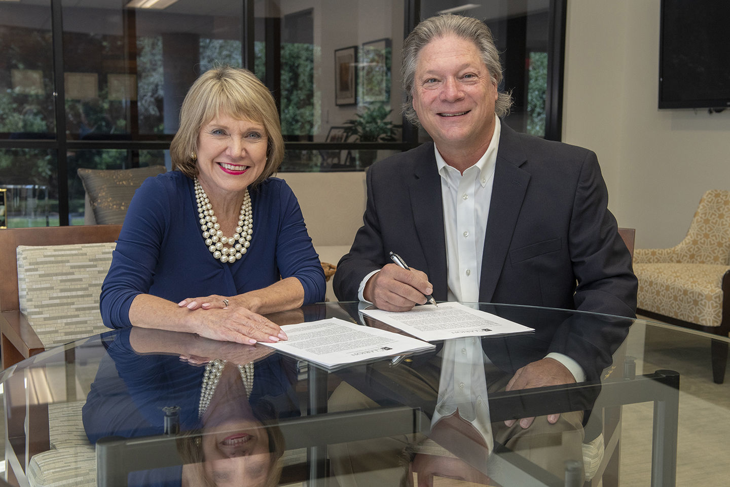 Brazosport College President and Brazosport Symphony Orchestra President Signed Contract